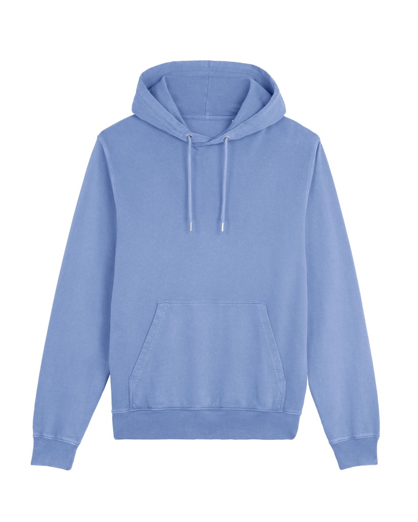 The unisex medium fit garment dyed hoodie sweatshirt