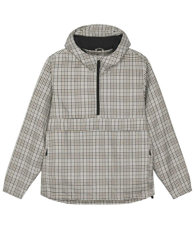 The unisex tweed check over the head jacket