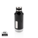 Leak proof vacuum bottle with logo plate