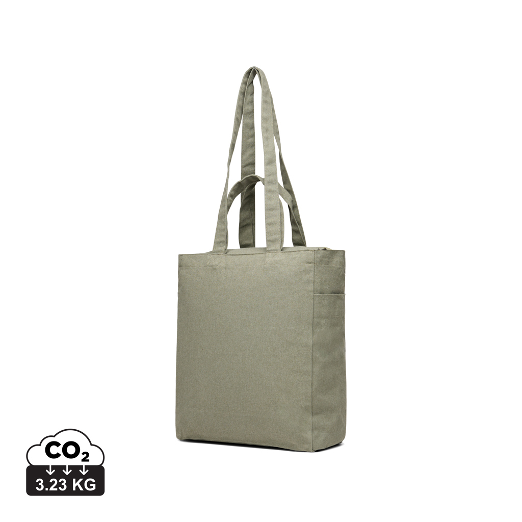 VINGA Hilo AWARE™ recycled canvas zip tote