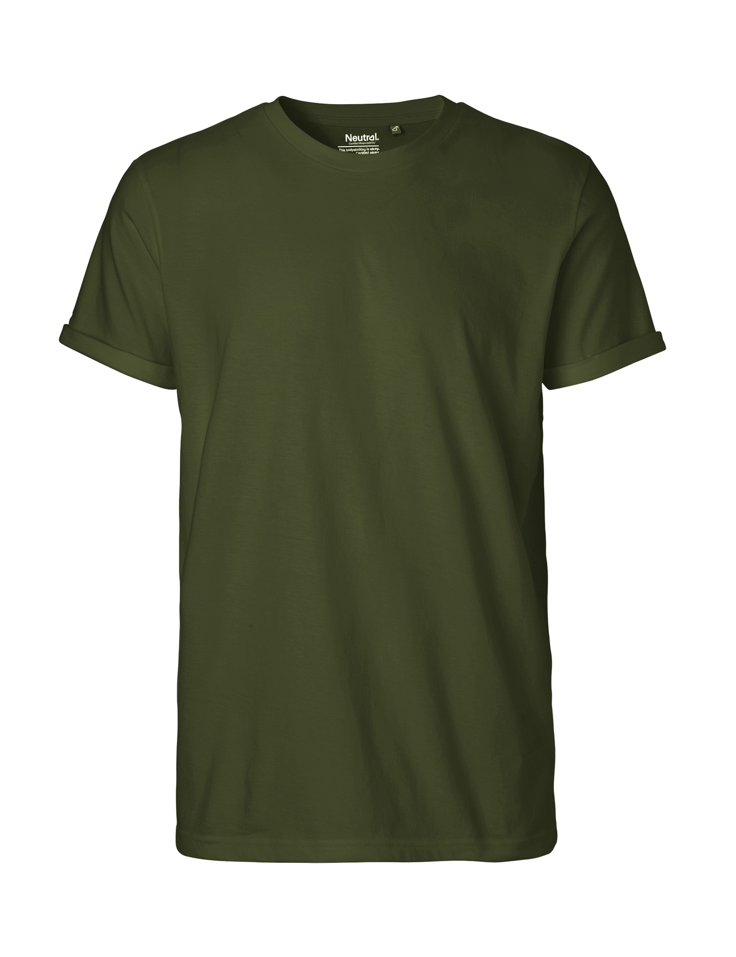 [PR/01959] Mens Roll Up Sleeve T-Shirt (Military 13, M)