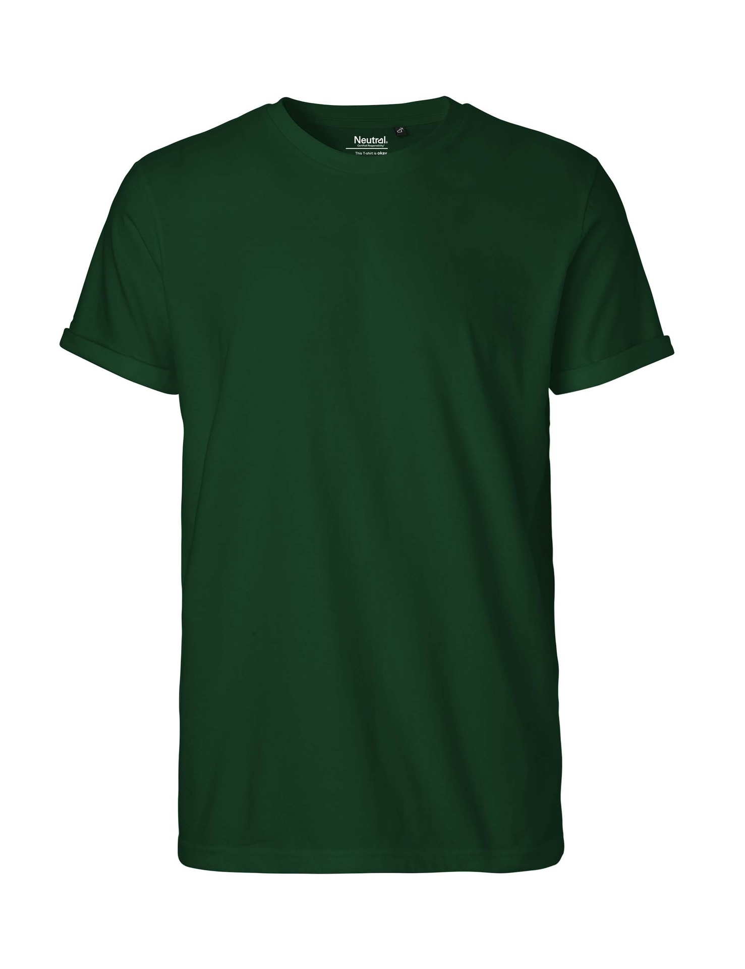 [PR/01982] Mens Roll Up Sleeve T-Shirt (Bottle Green 33, S)