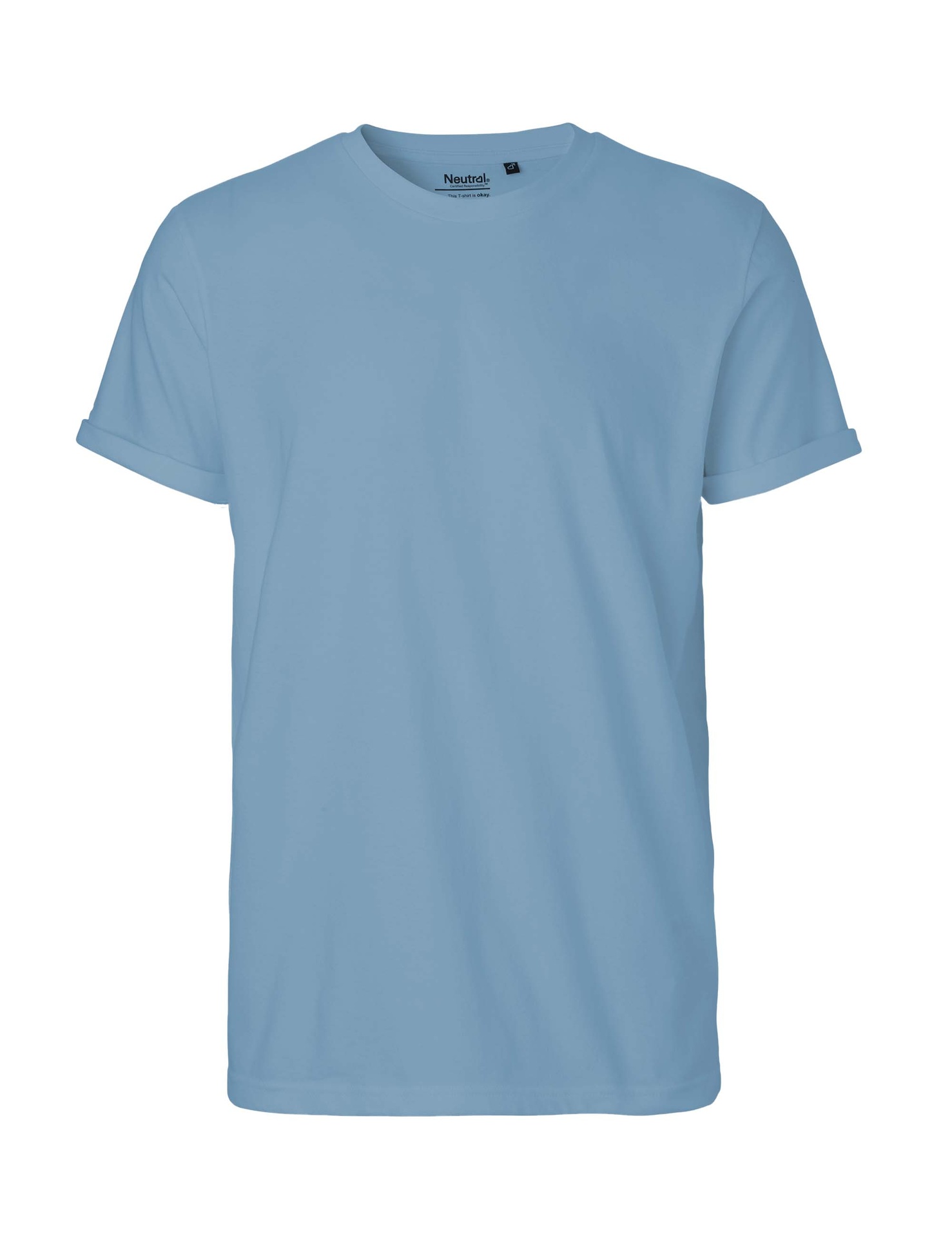 [PR/01988] Mens Roll Up Sleeve T-Shirt (Dusty Indigo 41, S)