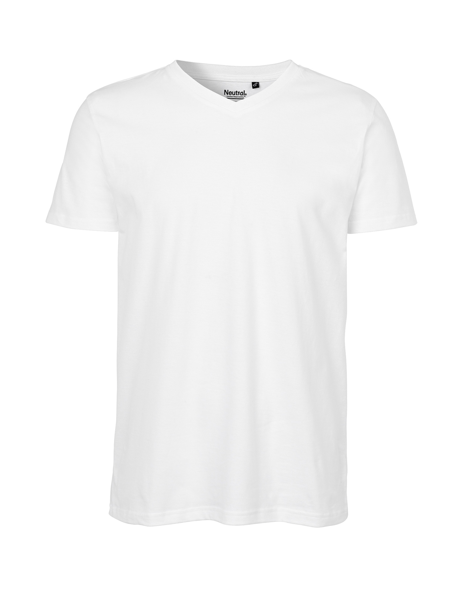 [PR/02278] Mens V-Neck T-Shirt (White 01, S)