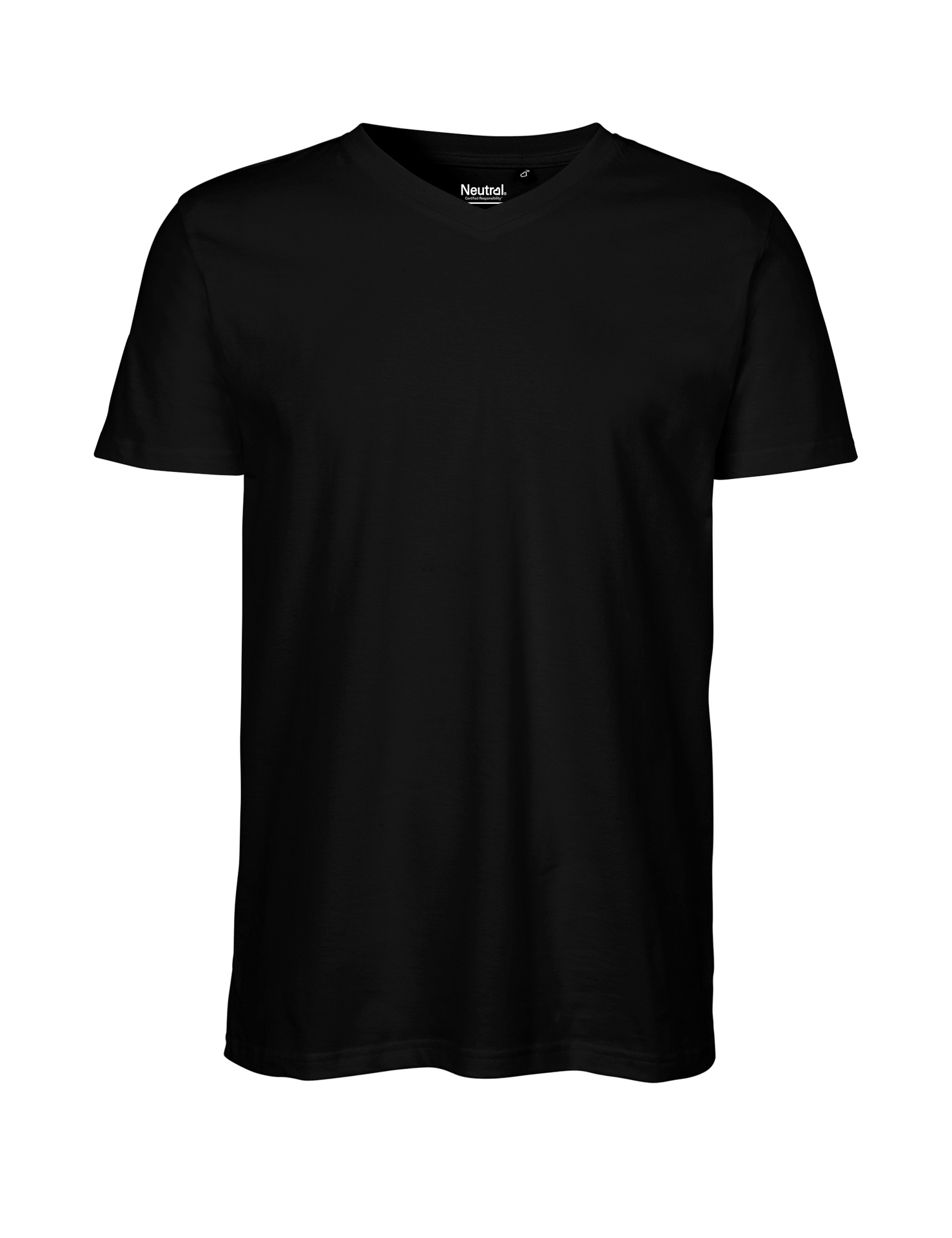 [PR/02284] Mens V-Neck T-Shirt (Black 03, S)