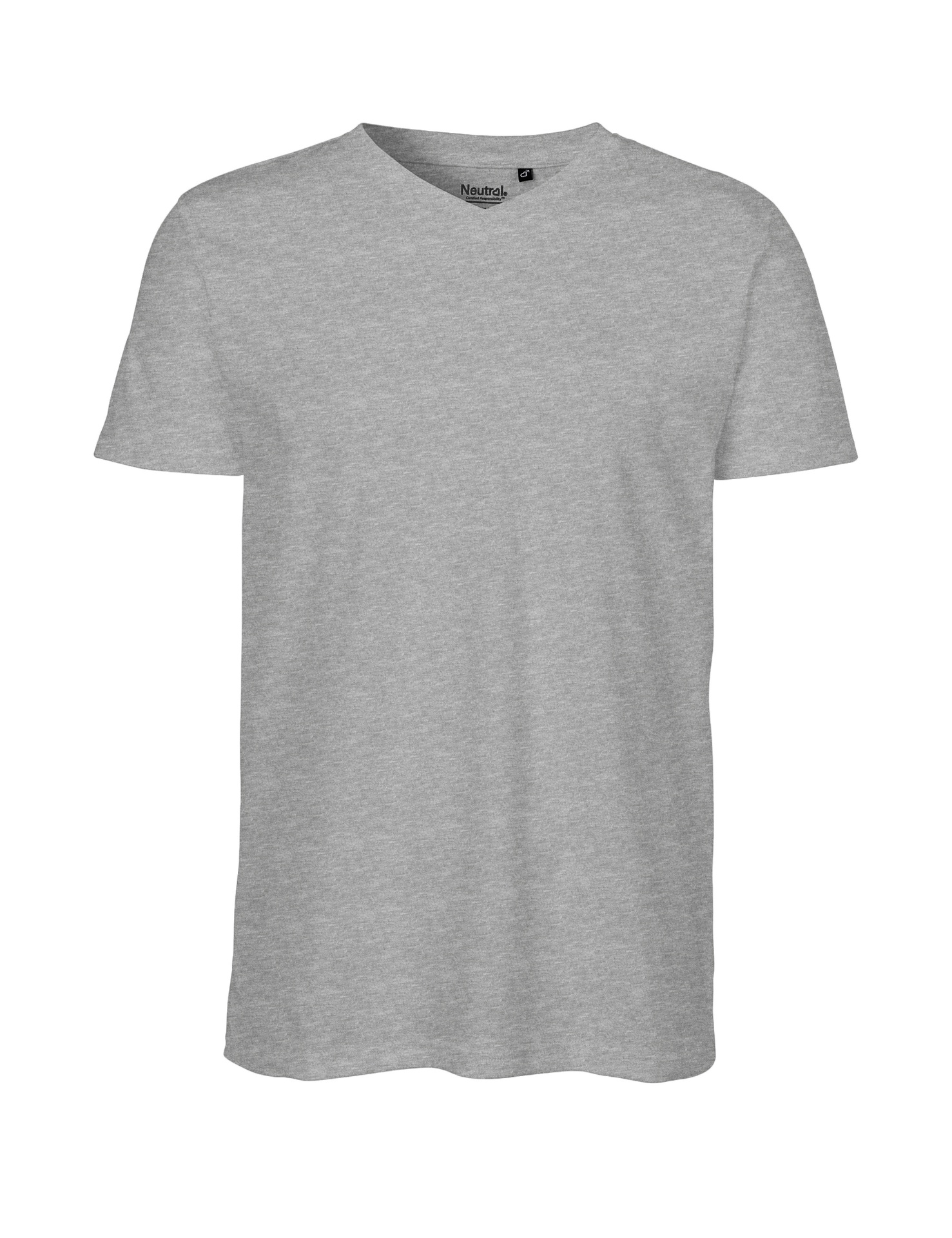 [PR/02298] Mens V-Neck T-Shirt (Sport Grey 21, L)