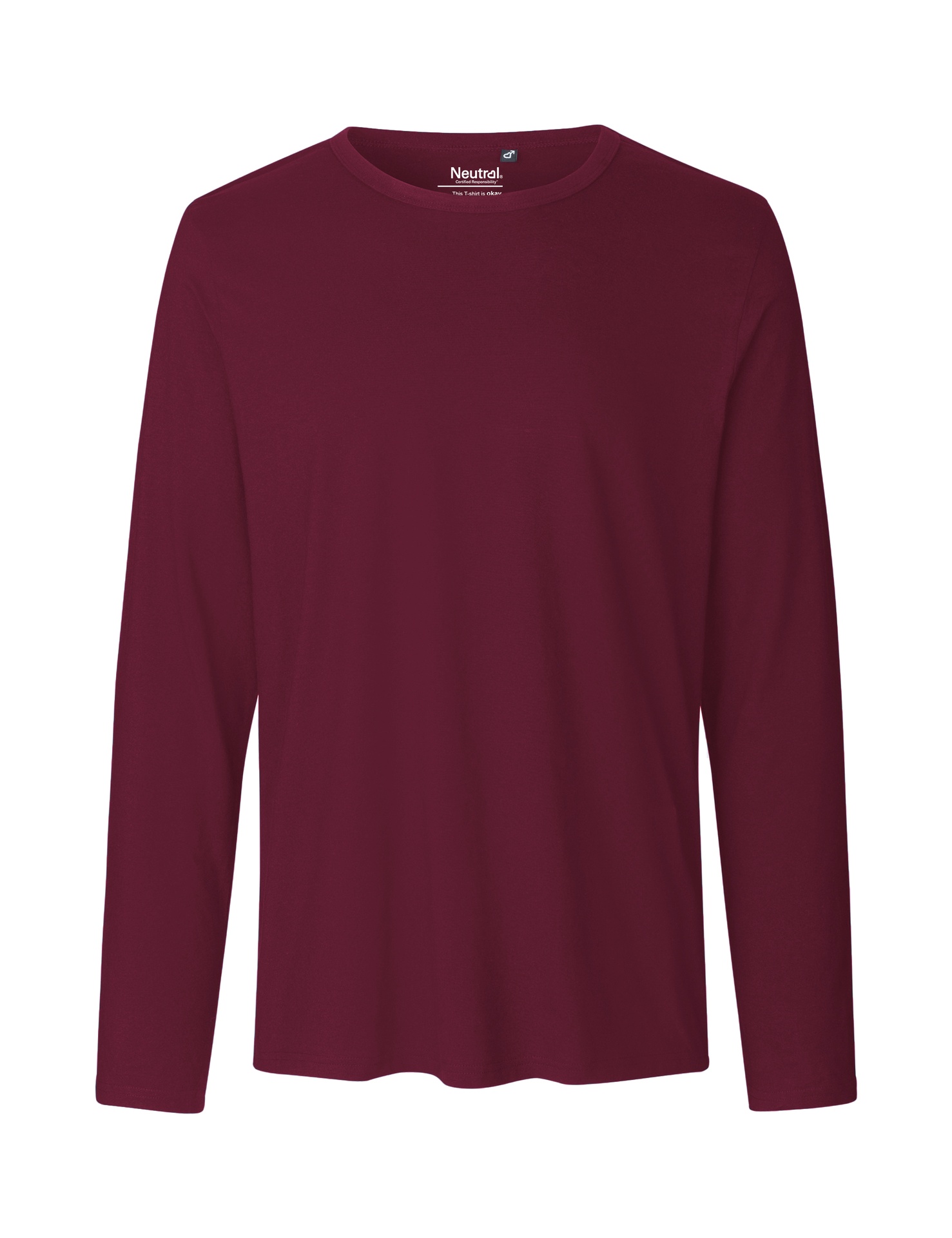 [PR/02404] Mens Long Sleeve T-Shirt (Bordeaux 26, S)