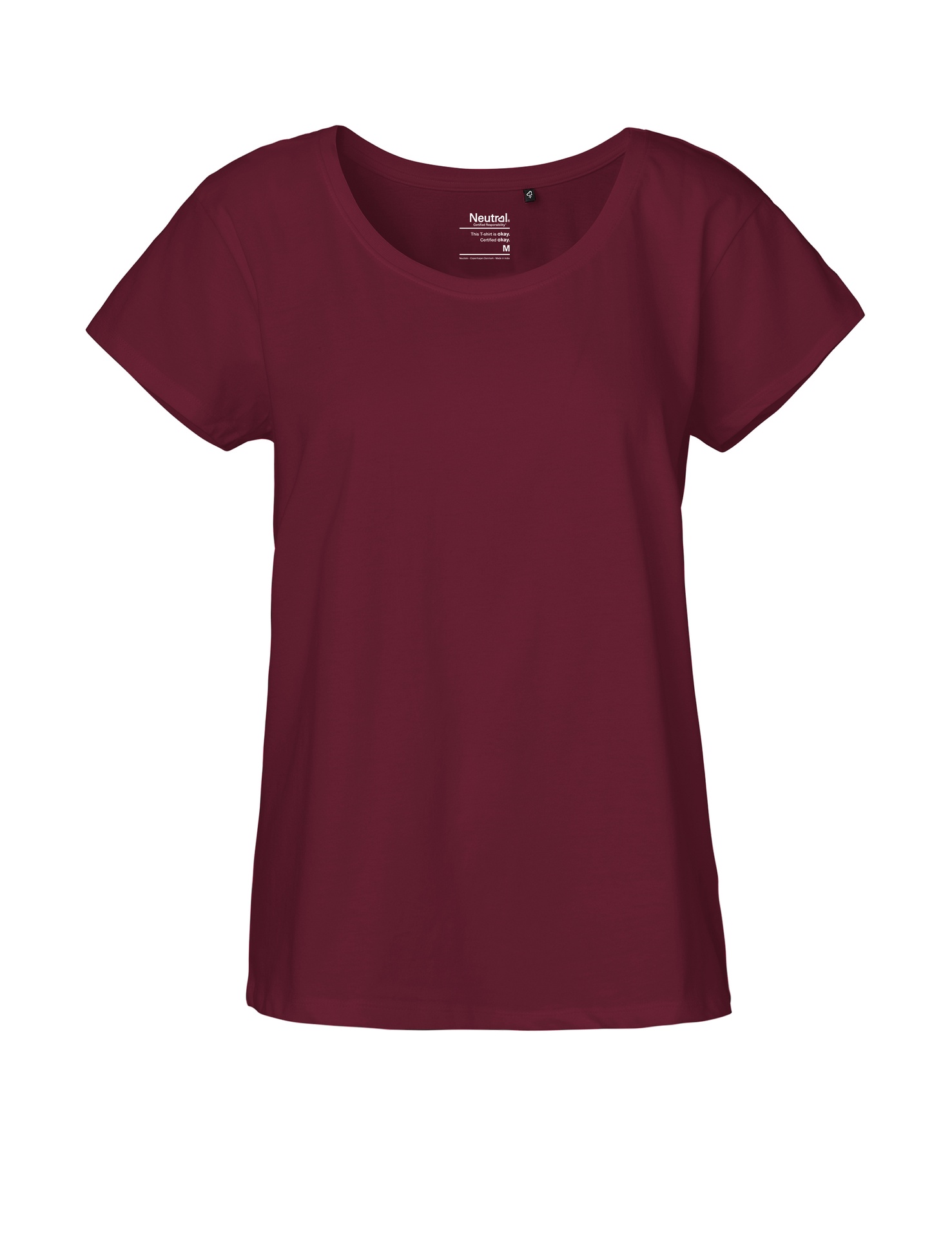 [PR/04447] Ladies Loose Fit T-Shirt (Bordeaux 26, XS)