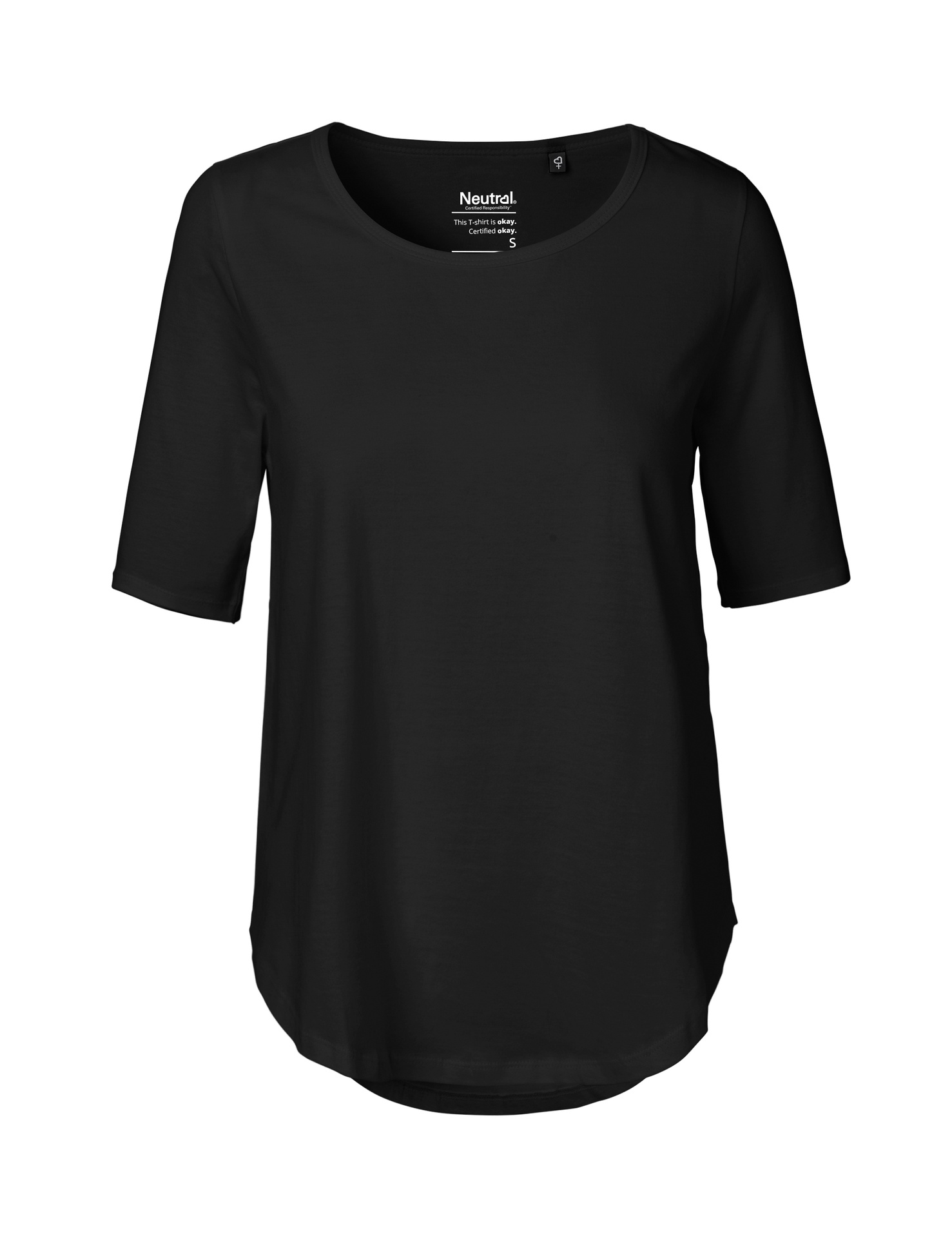 [PR/04467] Ladies Half Sleeve T-Shirt (Black 03, M)