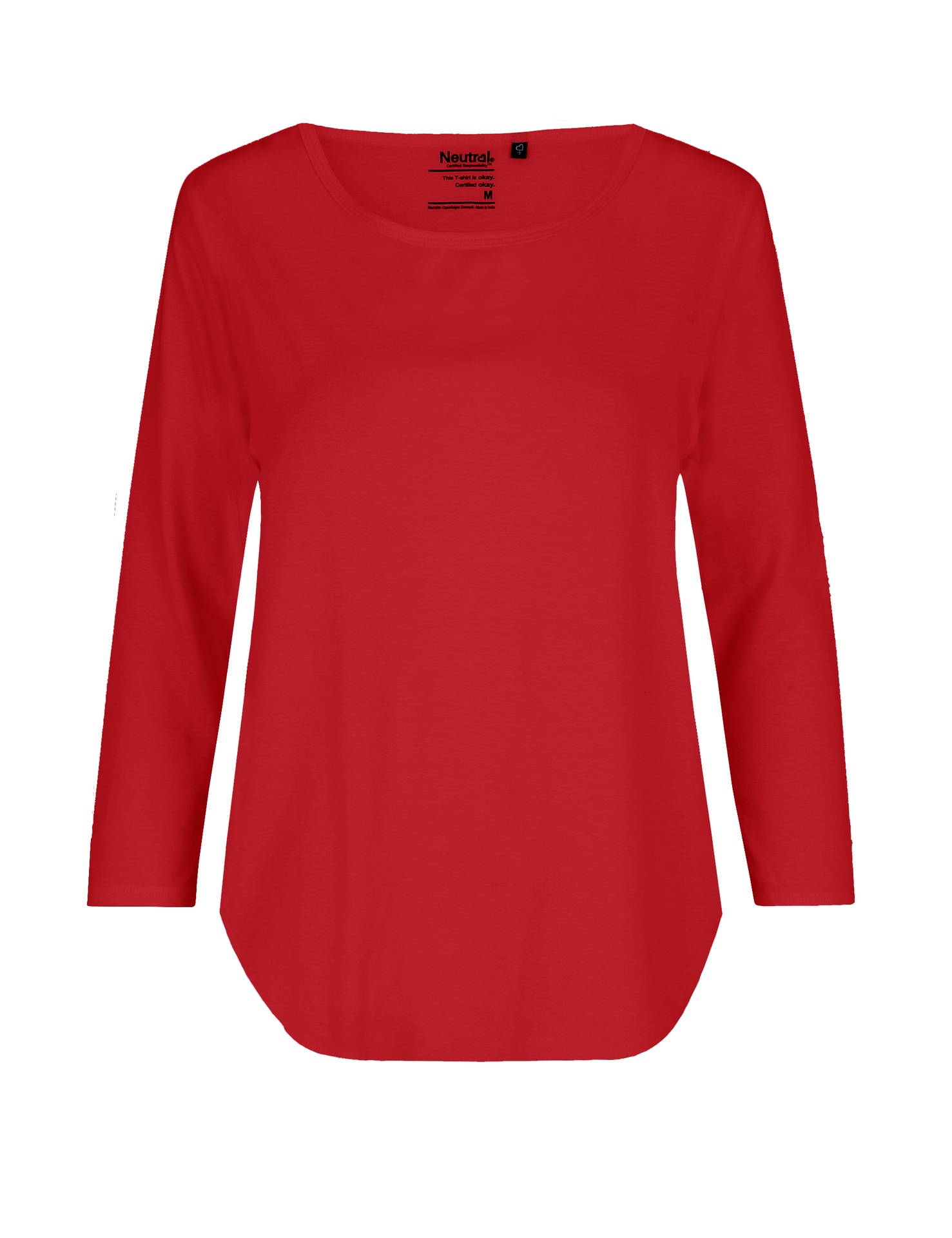 [PR/04540] Ladies Three Quarter Sleeve T-Shirt (Red 05, L)