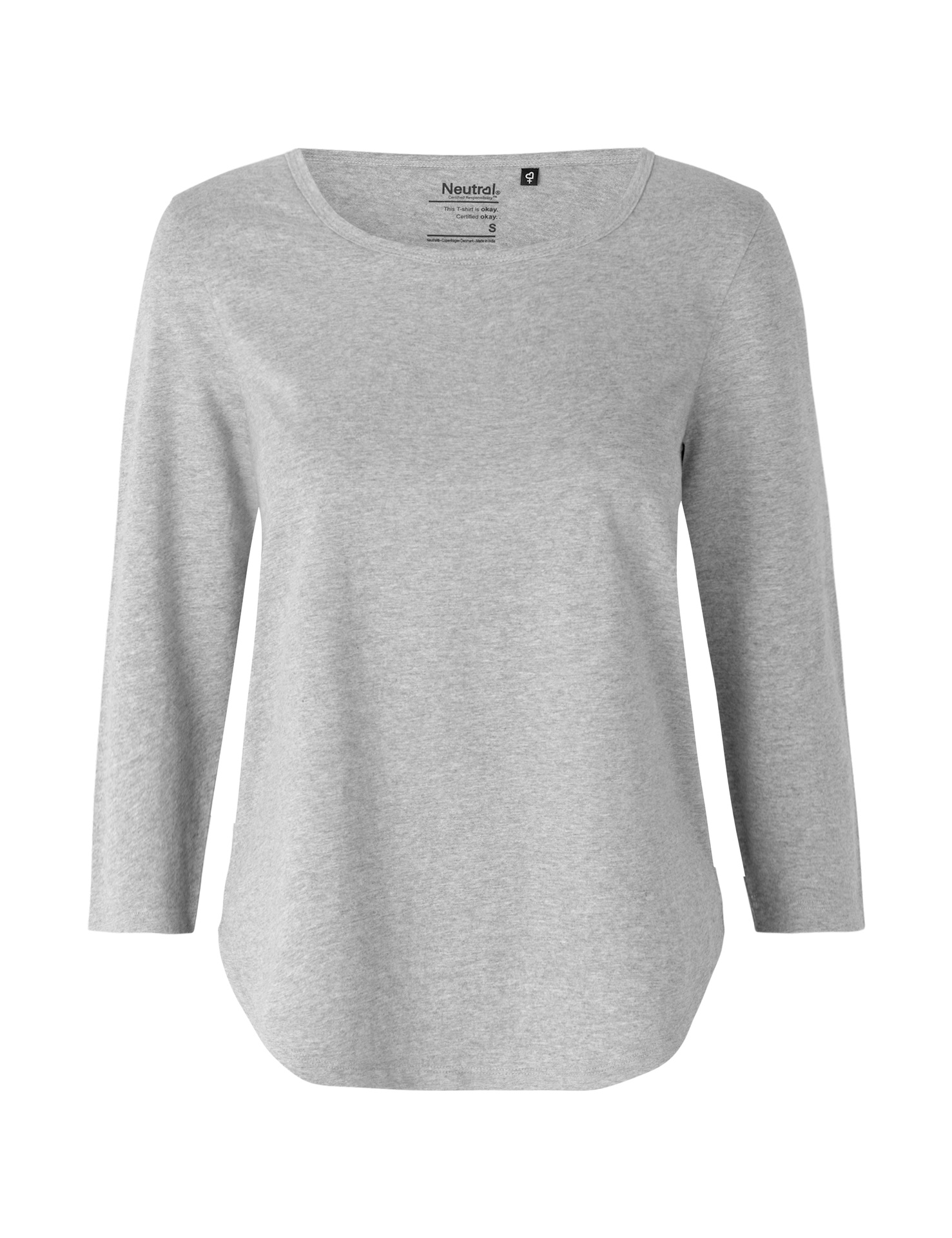 [PR/04543] Ladies Three Quarter Sleeve T-Shirt (Sport Grey 21, XS)