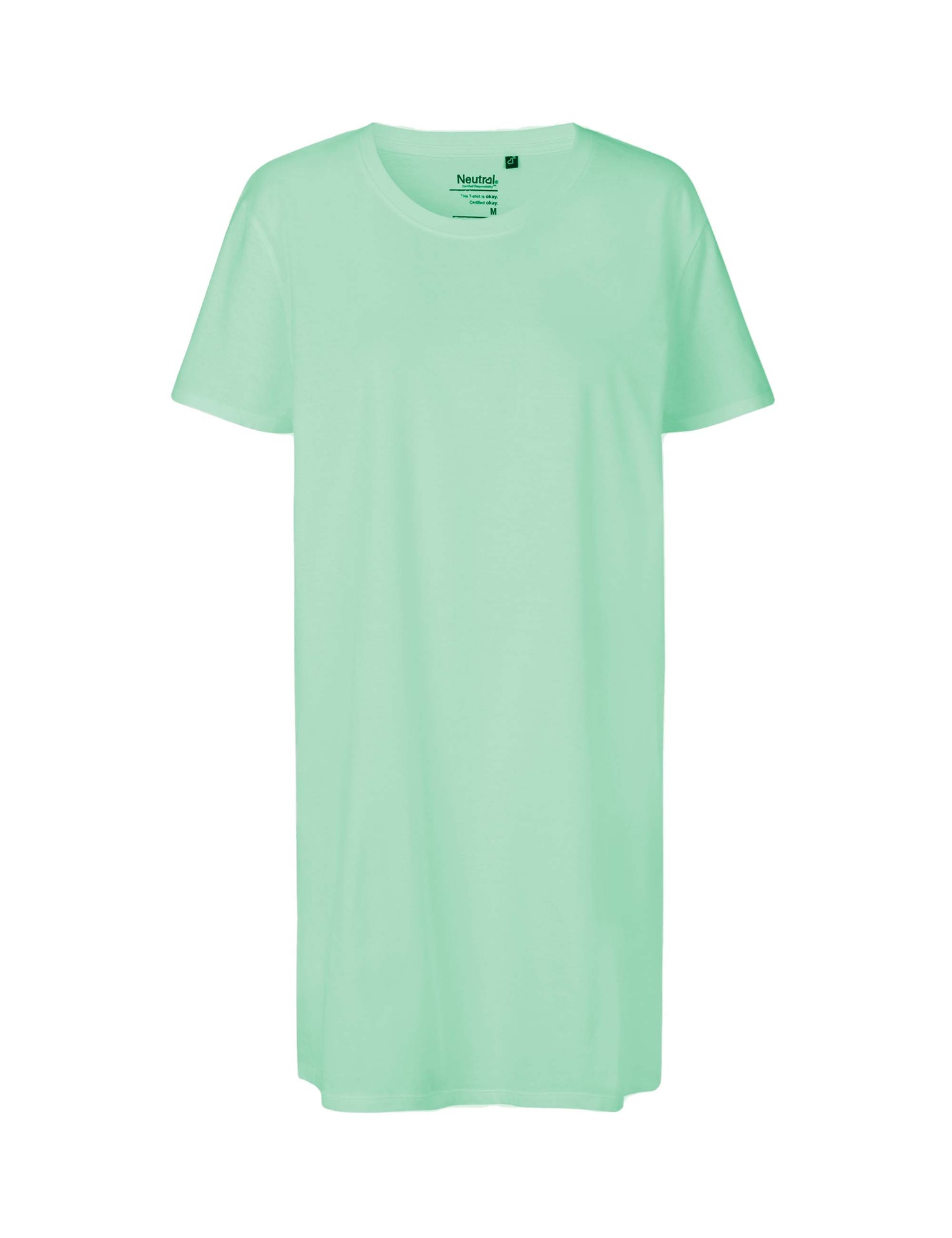 [PR/04630] Ladies Long Length T-Shirt (Dusty Mint 40, L)