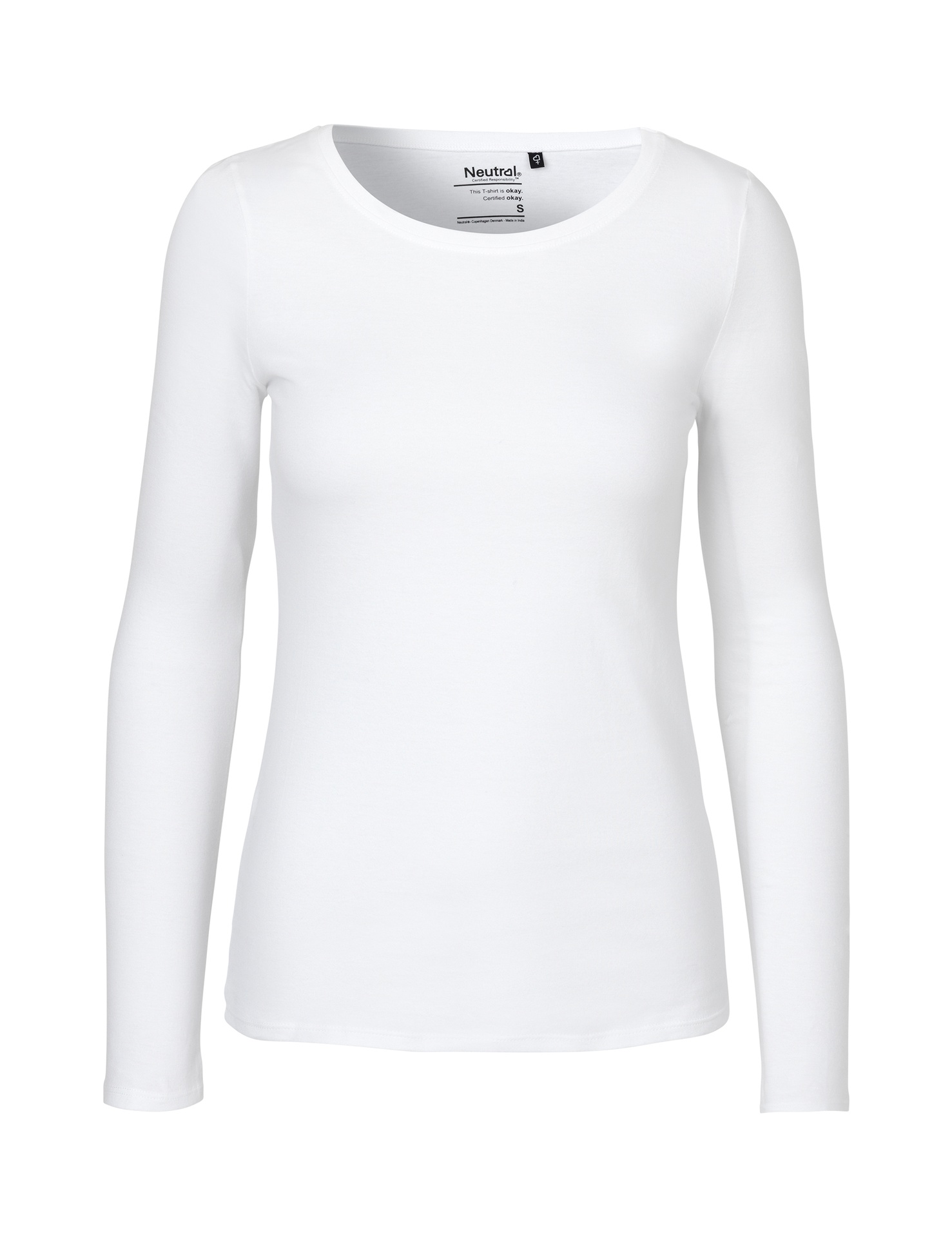 [PR/04639] Ladies Long Sleeve T-Shirt (White 01, XS)