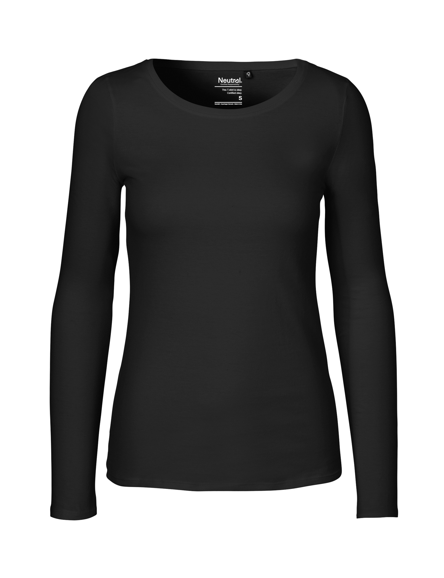 [PR/04645] Ladies Long Sleeve T-Shirt (Black 03, XS)