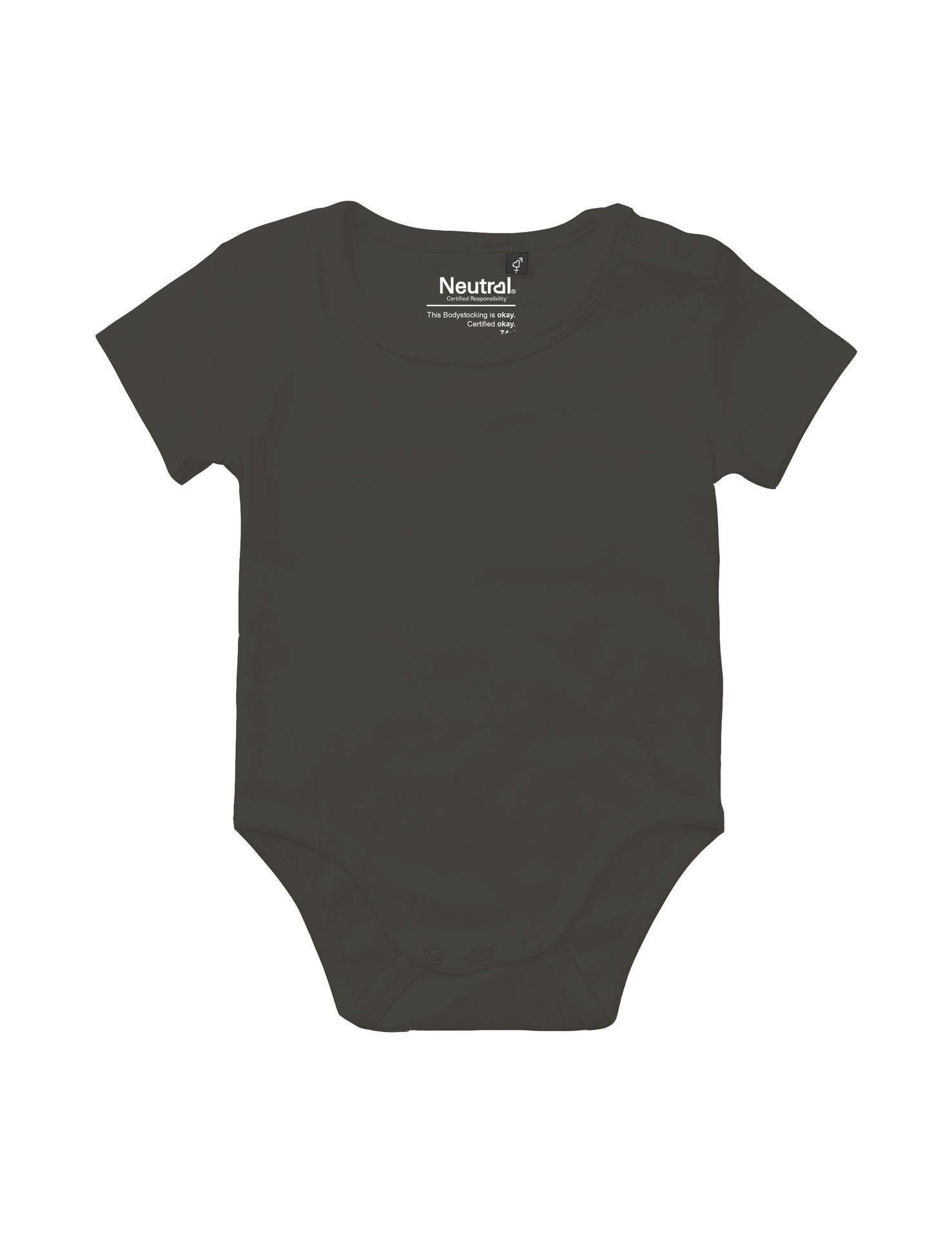 [PR/05653] Babies Short Sleeve Bodystocking (Charcoal 06, 62 cm)
