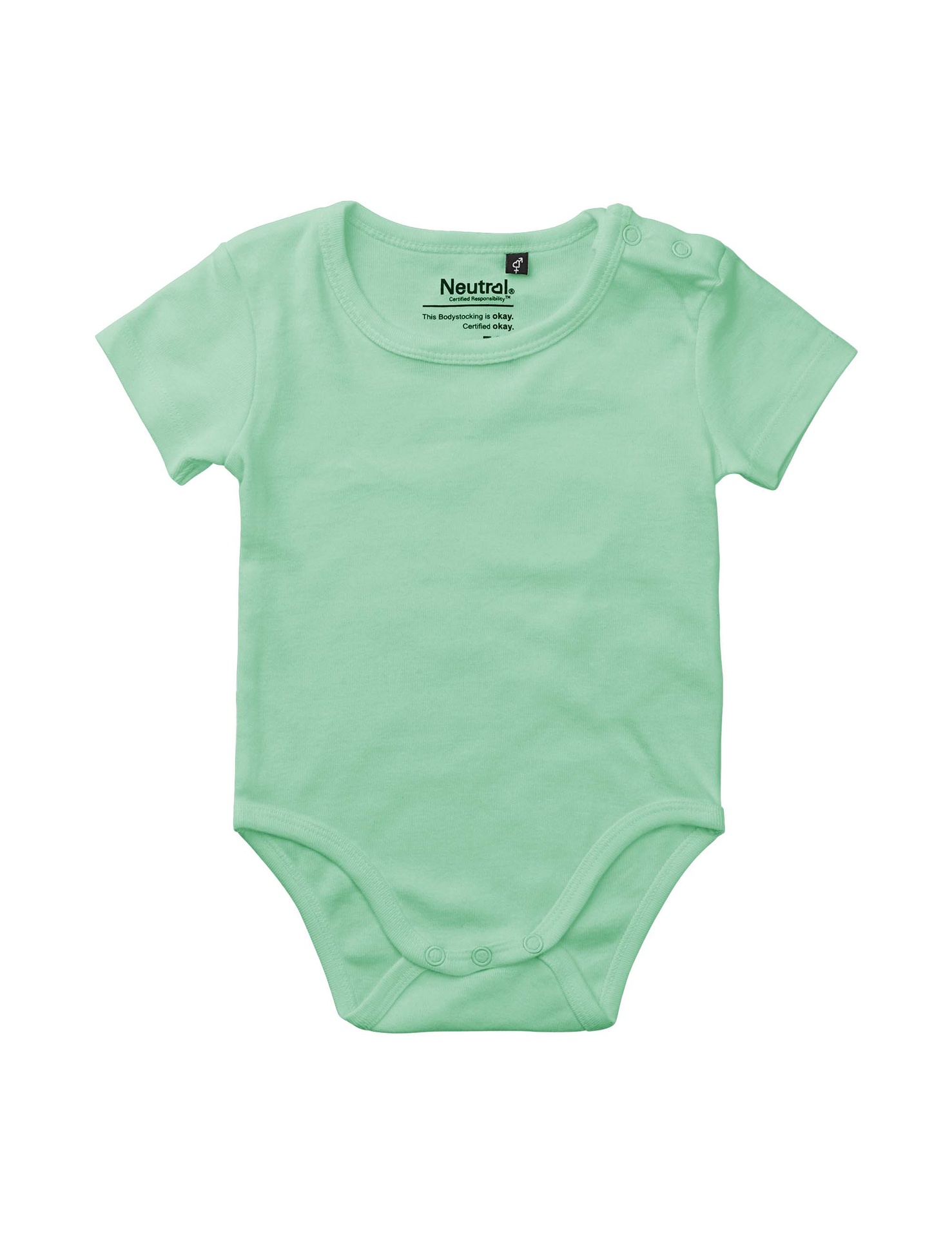 [PR/05671] Babies Short Sleeve Bodystocking (Dusty Mint 40, 62 cm)