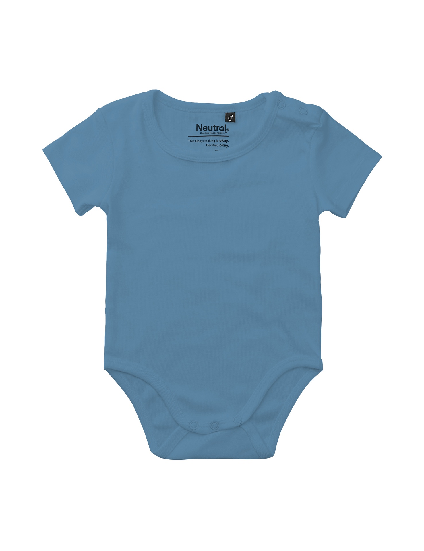 [PR/05680] Babies Short Sleeve Bodystocking (Dusty Indigo 41, 80 cm)