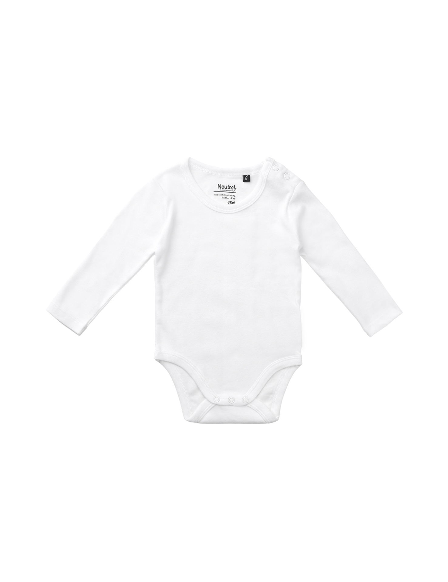 [PR/05702] Babies Long Sleeve Bodystocking (White 01, 68 cm)
