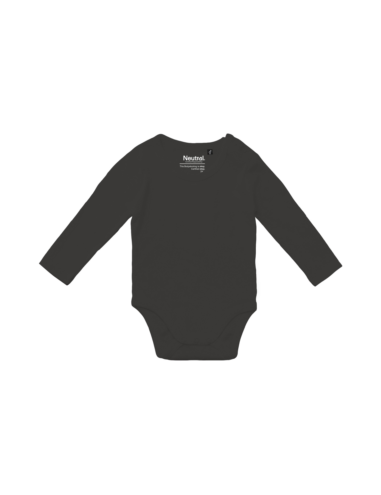 [PR/05719] Babies Long Sleeve Bodystocking (Charcoal 06, 62 cm)