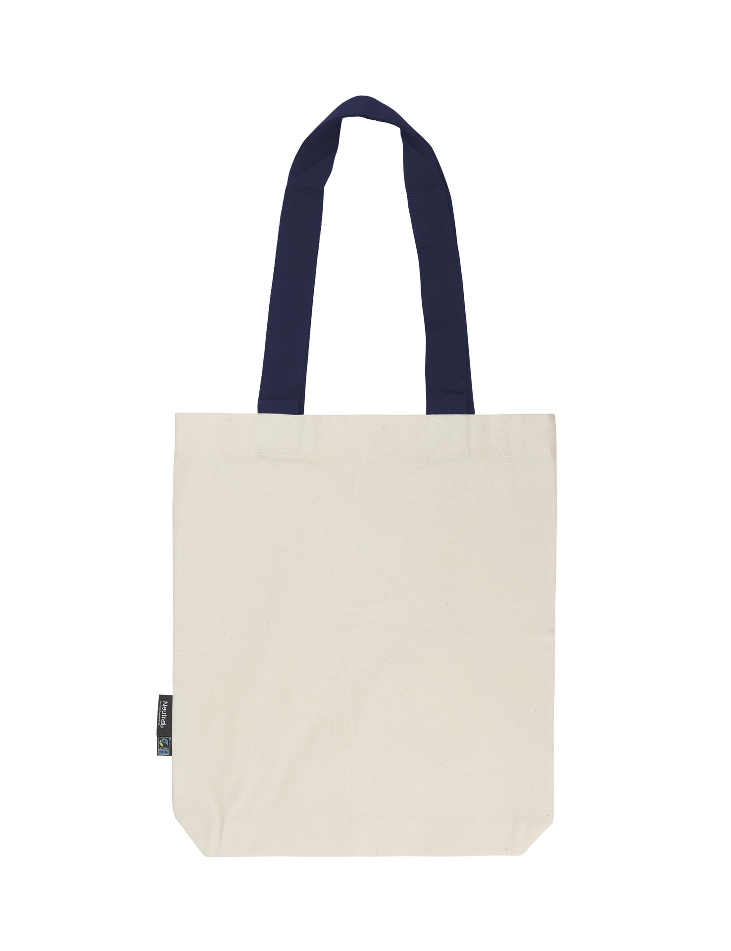 [PR/05775] Twill Bag With Contrast Handles (Nature/Navy 04)