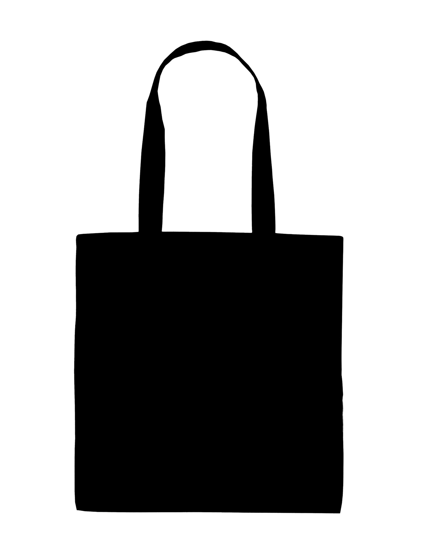 [PR/06078] Tiger Cotton Shopping Bag W. Long Handles (Black 03)
