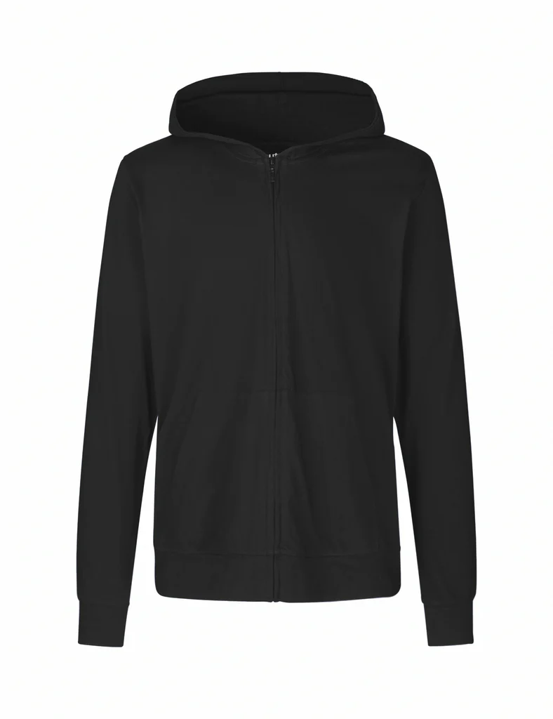 [PR/06146] Unisex Jersey Zip Hoodie (Black 03, S)