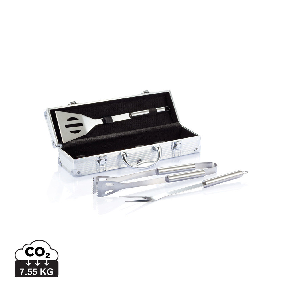 [P422.172] 3 pcs barbecue set in aluminium box