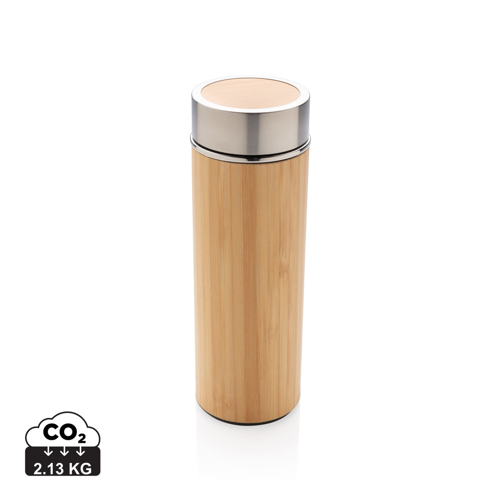 [P436.239] Leak proof bamboo vacuum bottle