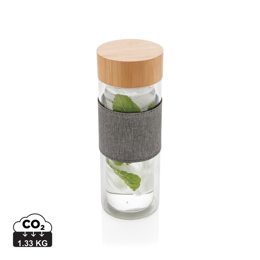 [P436.780] Impact double wall borosilicate glass bottle