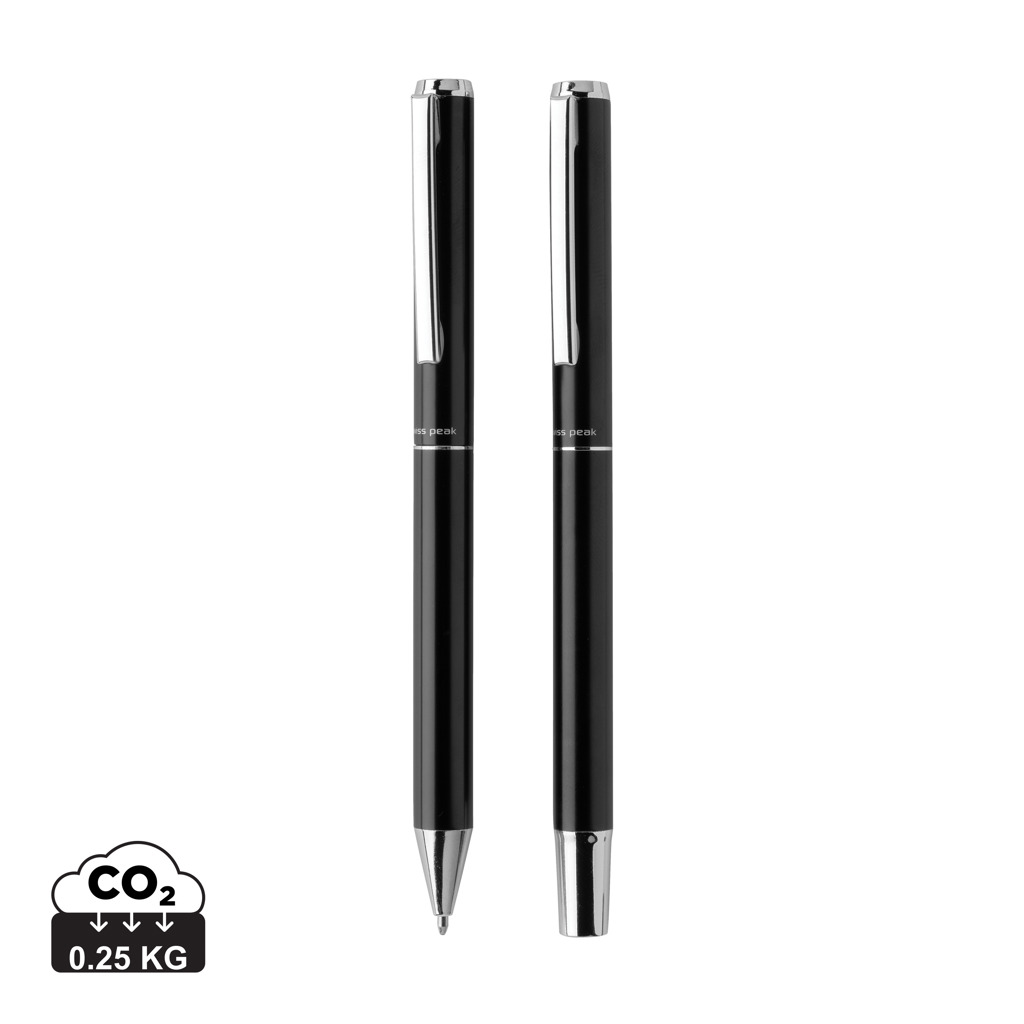 Swiss Peak Cedar RCS certified recycled aluminium pen set