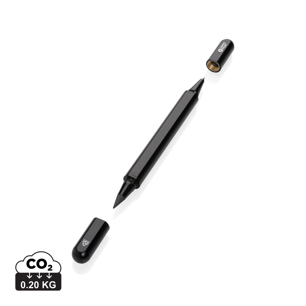 [P611.251] Swiss Peak Storm RCS recycled aluminium dual tip pen