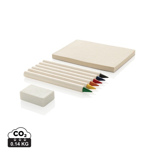 [P611.3603] Micki GRS infinity 6pc colouring pencil set with notepad