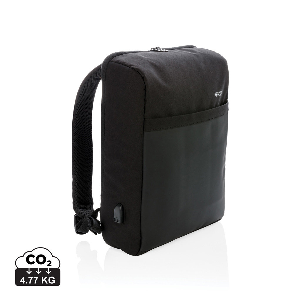[P762.371] Swiss Peak 15" anti-theft RFID & USB backpack PVC free