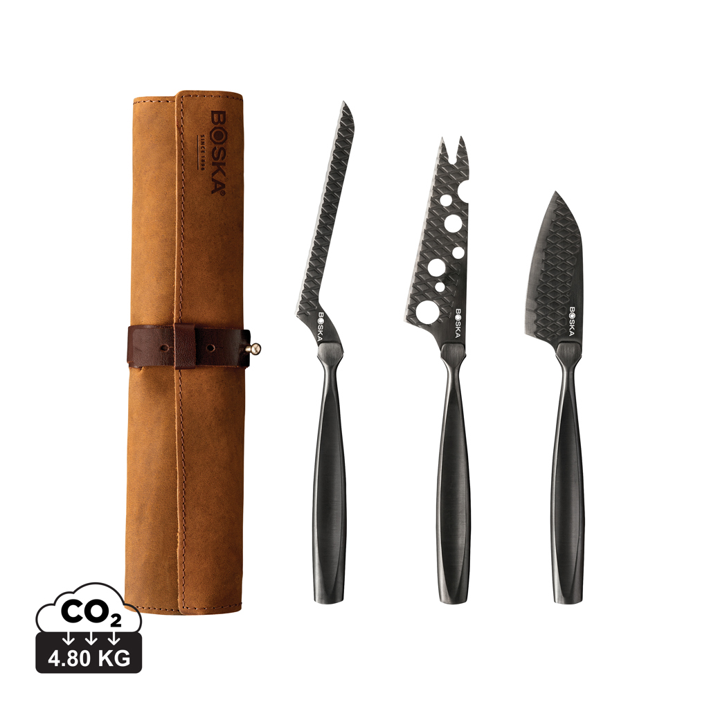 [RB307089] BOSKA Cheese Knife Set Monaco+ Black
